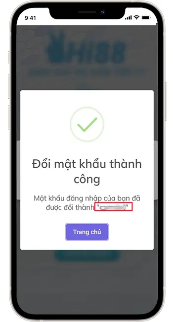 Bước 5: Copy mật khẩu hệ thống cung cấp để sử dụng
